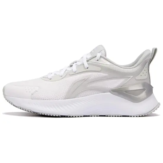 LiNing YueYing 3.0 Cushioned Wear-Resistant Breathable Low-Top Running Shoes Women's White Gray