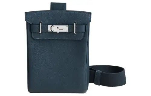 HERMES Hac A Dos Silver Tone Buckle Togo Calfskin Shoulder Bag, Crossbody Bag 18 Unisex 7P Bleu De Prusse Prussian Blue