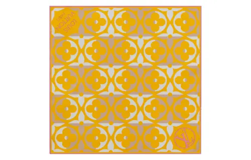 LOUIS VUITTON Square Scarves Unisex Yellow