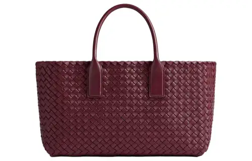 Bottega Veneta Lambskin Tote Bag, Shopping Bag, Handbag, Shoulder Bag Small Women's Barolo