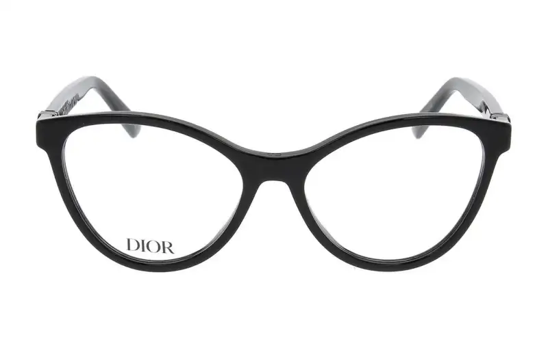 DIOR Acetate Cat Eye Eyeglass Frames Women's Black