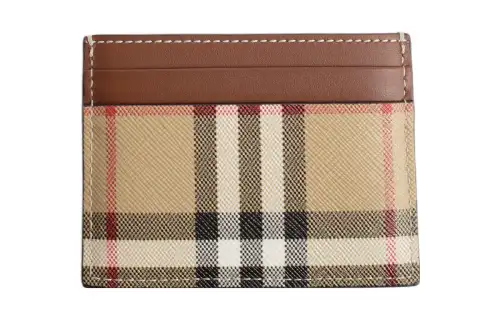 Burberry Cow Leather Card Holder Men's Multicolor