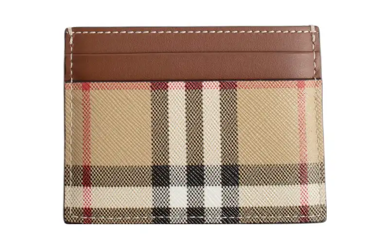 Burberry Cow Leather Card Holder Men's Multicolor