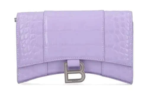 Balenciaga Leather Wallet Women's Violet
