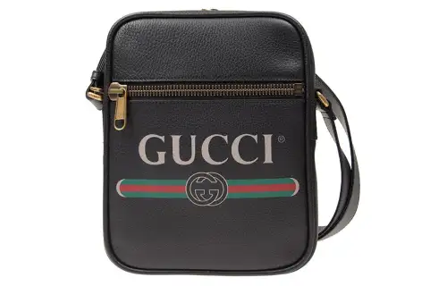 GUCCI Leather Camera Bag, Shoulder Bag, Crossbody Bag Men's Black