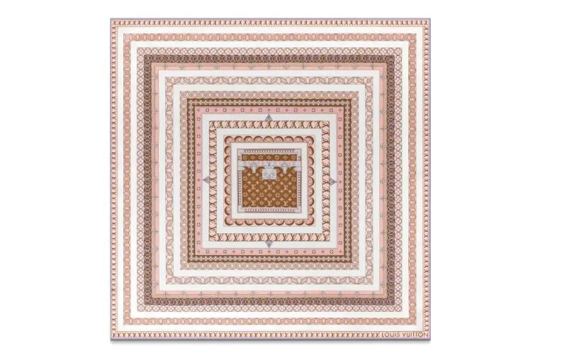 LOUIS VUITTON Square Scarves Women's Pink