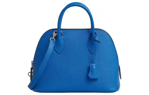 HERMES Bolide Epsom Calfskin Bowling Bag, Shoulder Bag, Crossbody Bag, Handbag Women's Blue
