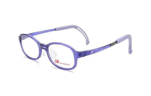 New Balance TR/Memory Plastic Irregular Shape Eyeglass Frames Kids' Purple