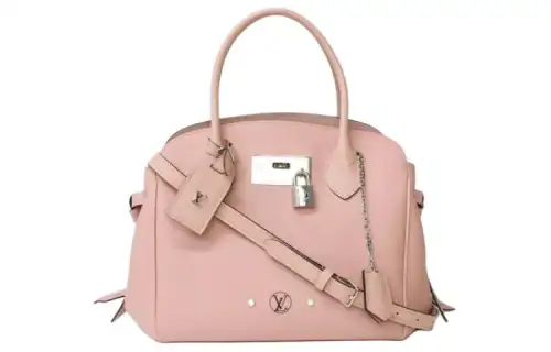 LOUIS VUITTON Leather One Shoulder Handbag Women's Pink