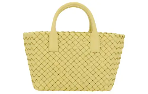 Bottega Veneta Cabat Lambskin Tote Bag, Shopping Bag, Handbag Mini Women's Yellow
