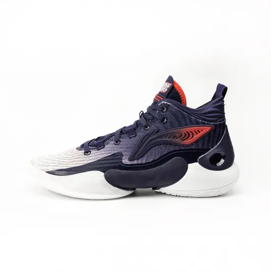 LINING YuShuai 18 Basketball Shoes Men Mid-Top Blue/White