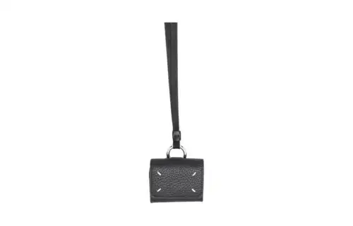 Maison Margiela Calfskin Earphone Case Unisex Black