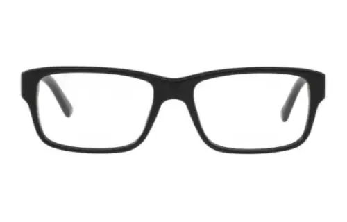 PRADA Plastic Rectangular Eyeglass Frames Men's Black