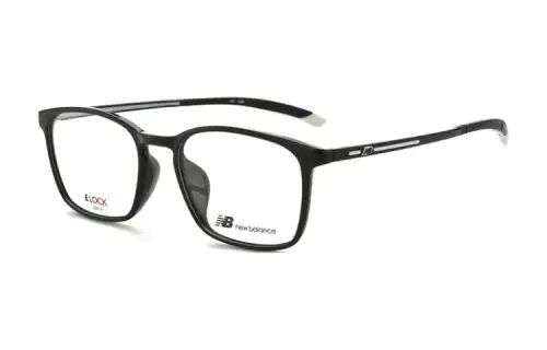 New Balance TR/Memory Plastic Irregular Shape Eyeglass Frames Unisex Black
