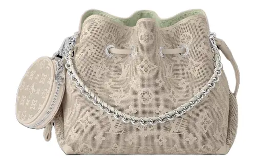 LOUIS VUITTON Bella Reverse Embossed Cow Leather Moonlight Goddess Bucket Bag, One Shoulder Handbag, Crossbody Bag