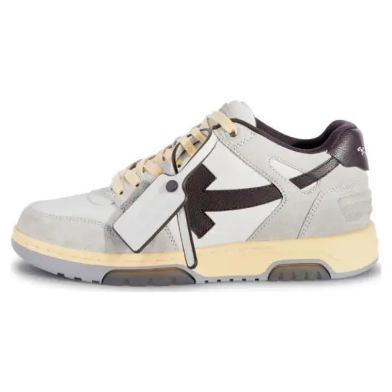 OFF-WHITE Out Of Office Ooo Low Tops Light Grey Anthracite