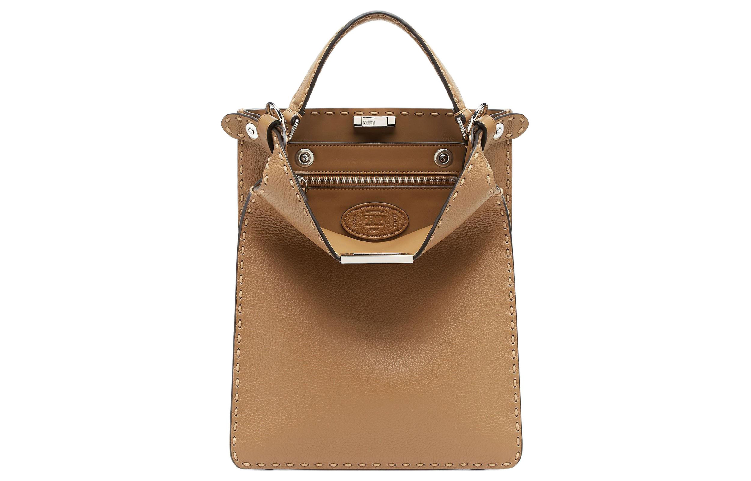 Мужская сумка Fendi Peekaboo ISeeU (бежевая)