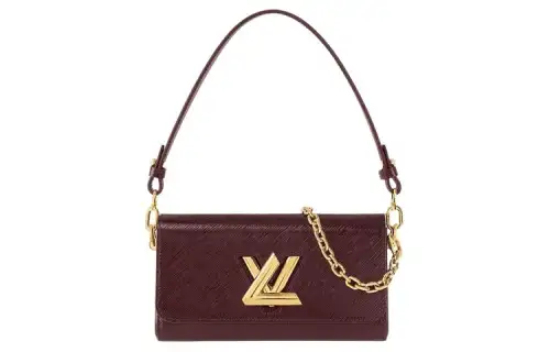 LOUIS VUITTON Twist Epi Grain Cow Leather Handbag, Shoulder Bag Women's Burgundy