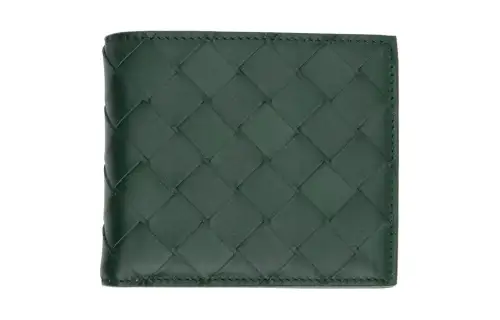 Bottega Veneta Calfskin Wallet Men's Green