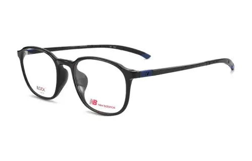 New Balance TR/Memory Plastic Irregular Shape Eyeglass Frames Men's Black