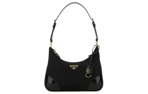 PRADA Recycled Nylon Handbag, Shoulder Bag Women's Black