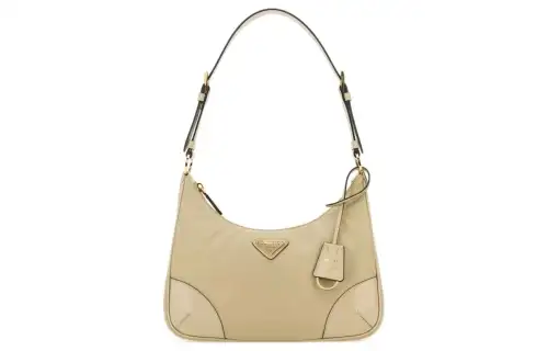 PRADA Recycled Nylon Handbag, Shoulder Bag Women's Sand