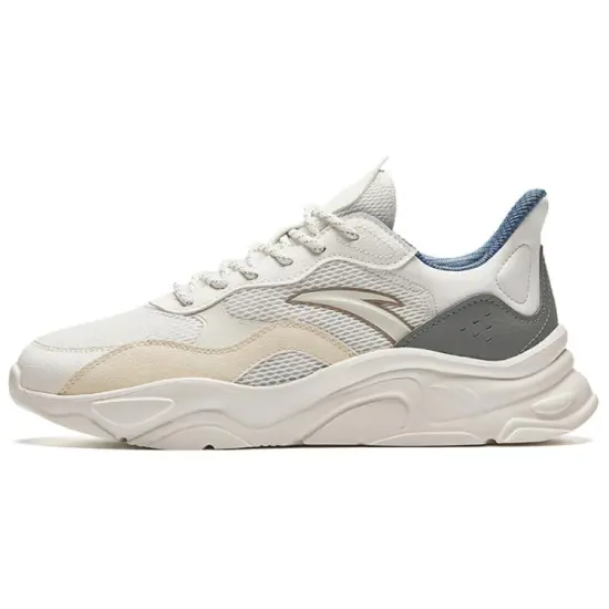 ANTA Little Millennium Casual Shoes Men Low-Top Ivory White/Oatmeal White/Slate Gray