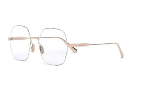 DIOR Metal Irregular Shape Eyeglass Frames Women's Gold