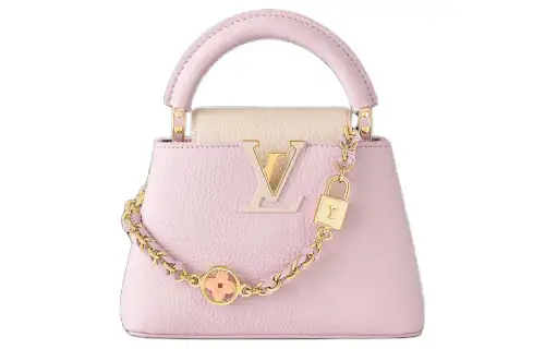 LOUIS VUITTON Capucines Taurillon Leather Shoulder Bag, Crossbody Bag, Handbag Mini Women's Pink