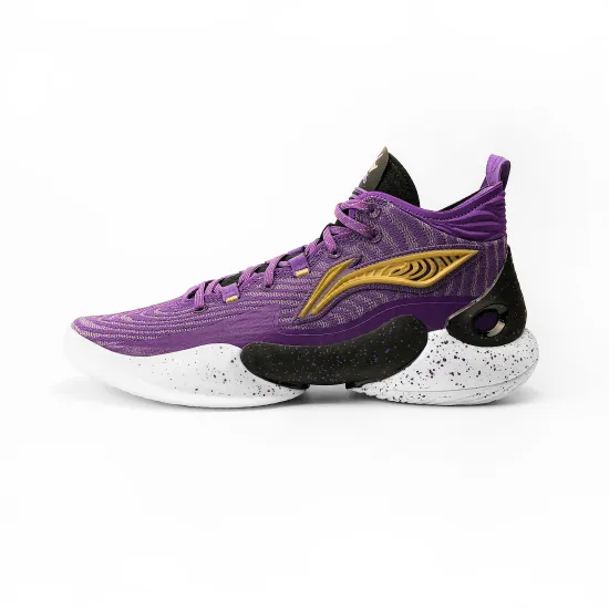 LINING YuShuai 18 Basketball Shoes Men Mid-Top Purple White/Black