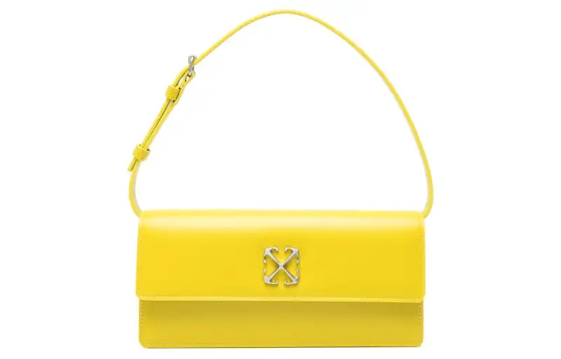 OFF WHITE Calfskin Portable Crossbody Bag, Shoulder Bag Women's