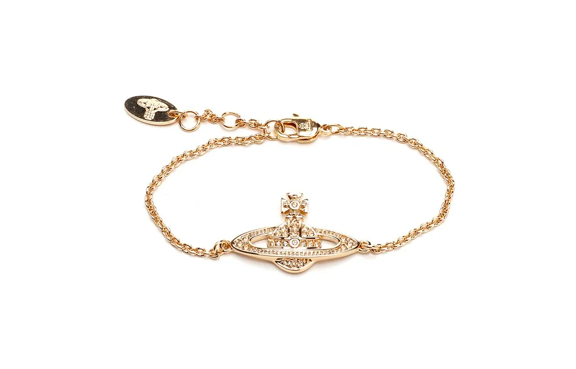 Vivienne Westwood Brass golden bracelet for men and women, print, for beloved
