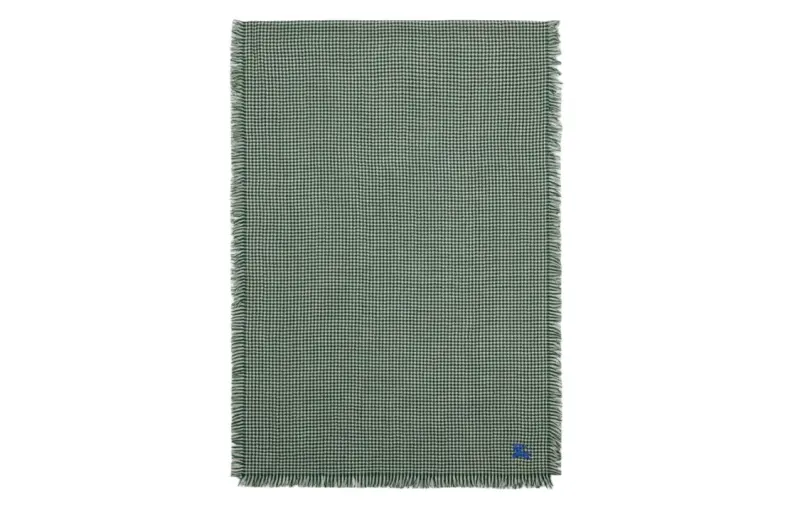Burberry Logo-embroidered Houndstooth Scarf