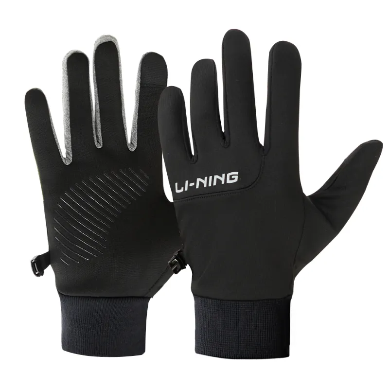 Li Ning Cycling Gloves Outdoor Sports Windproof Unisex Polyester