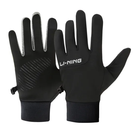 Li Ning Cycling Gloves Outdoor Sports Windproof Unisex Polyester