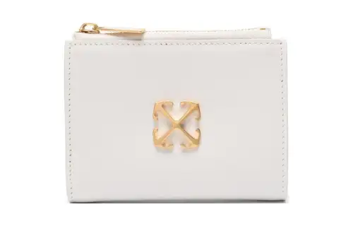 OFF-WHITE Jitney logo-plaque zipped wallet