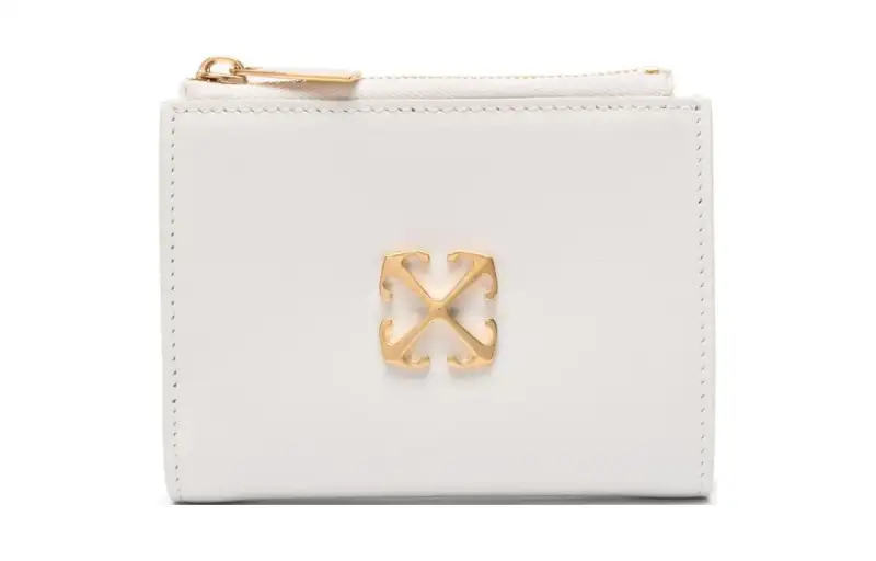OFF-WHITE Jitney logo-plaque zipped wallet