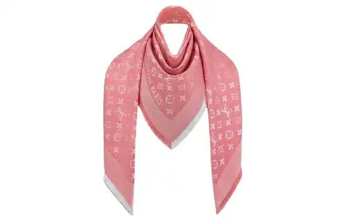 LOUIS VUITTON Monogram Shawls Women's Light Pink