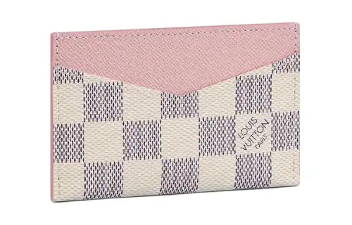 LOUIS VUITTON Daily Card Holder Damier Azur Rose Ballerine