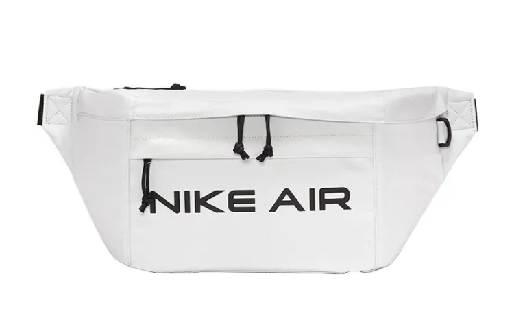 Nike Polyester Crossbody Bag, Shoulder Bag, Sling Bag, Fanny Pack Small Unisex Gray White
