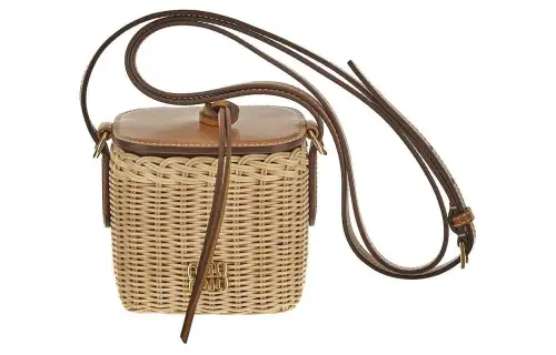 MIU MIU Wicker Portable Crossbody Bag, Shoulder Bag Women's Light Umber