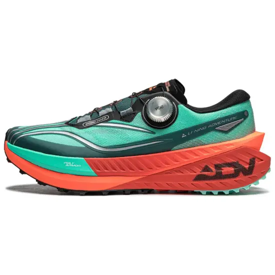 LINING Dilu Running Shoes Men Low-Top Black Green Orange