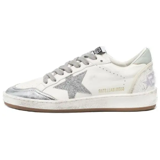Golden Goose Ballstar Glittered Leather Sneakers