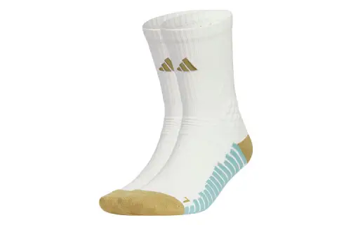 Adidas color-blocking casual logo jacquard basketball socks for men and women 1 pair of bright white/sand brown