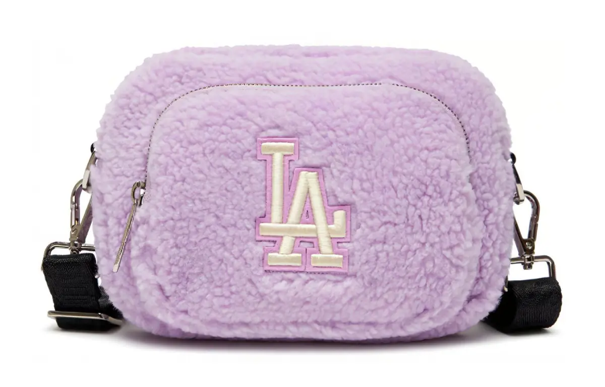 MLB Polyester Camera Bag, Shoulder Bag, Crossbody Bag, Fanny Pack Regular Women's Purple Pink