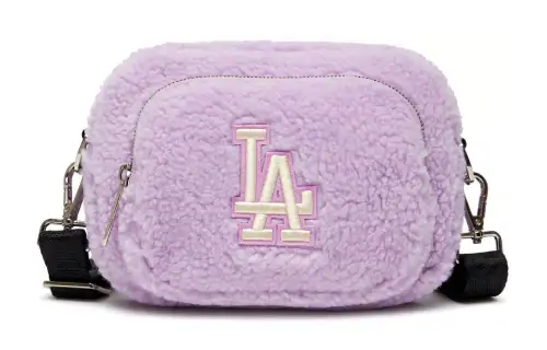 MLB Polyester Camera Bag, Shoulder Bag, Crossbody Bag, Fanny Pack Regular Women's Purple Pink