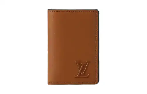 LOUIS VUITTON Cuir Millesime Calfskin Wallet Men's Brown