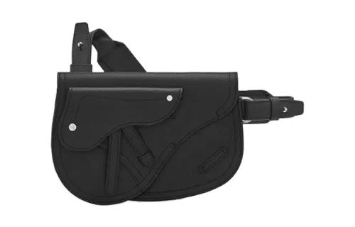DIOR Saddle Bag Grain Cow Leather Shoulder Bag, Crossbody Bag, Sling Bag Men's Black