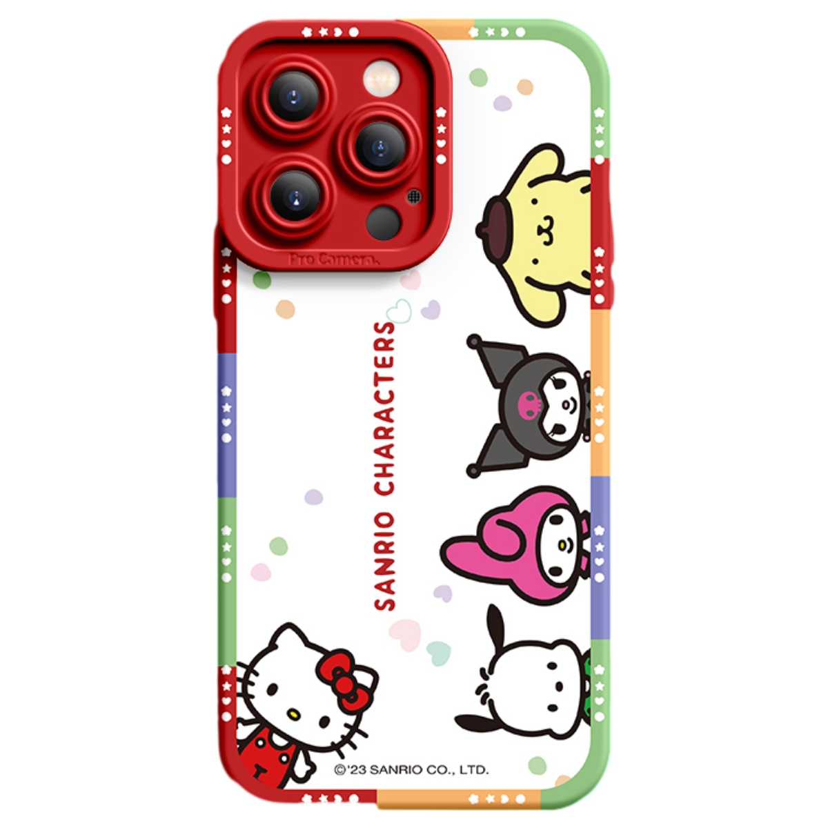 Sanrio Sanrio, apple, silicone cute lens, compatible phone case, material, fall protection, iphone, 14/13/12/11/