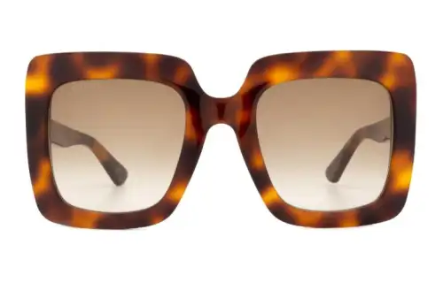 GUCCI Square Sunglasses Women's Tortoiseshell